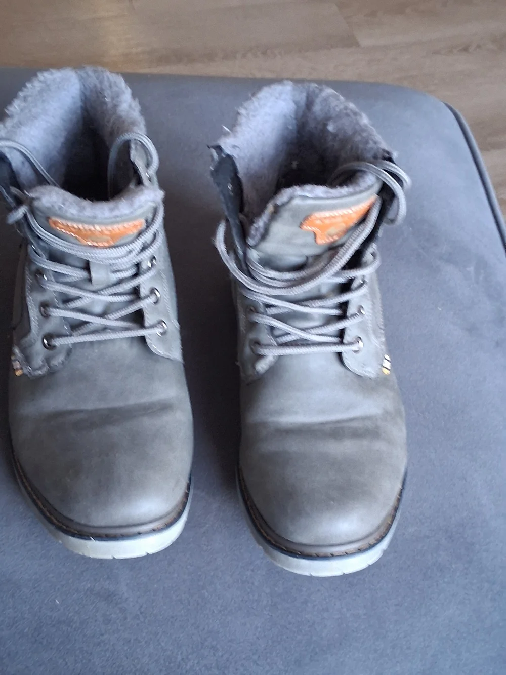 Men's Gray Lace-Up Insulated Work Boots